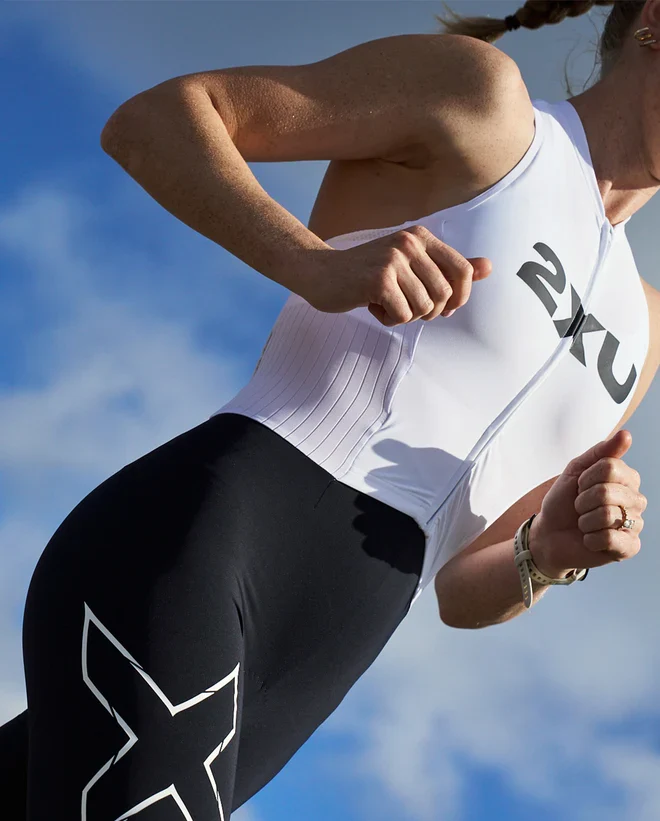 2XU Light Speed React Trisuit, Damen, Black/White