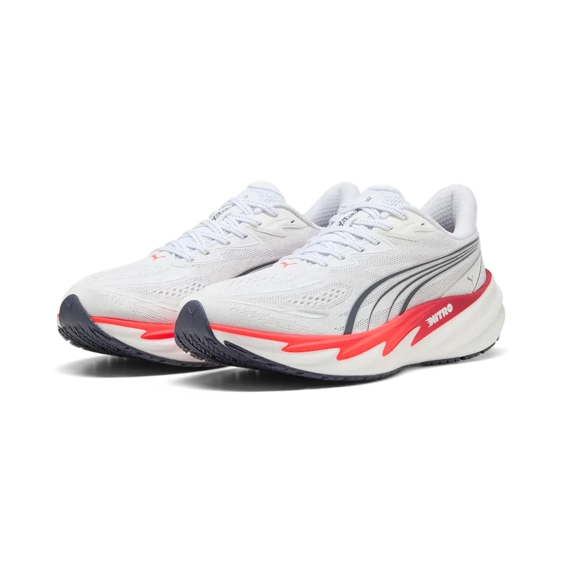 Puma Velocity NITRO™ 5, Laufschuh, Herren, PUMA White/Ultra Red