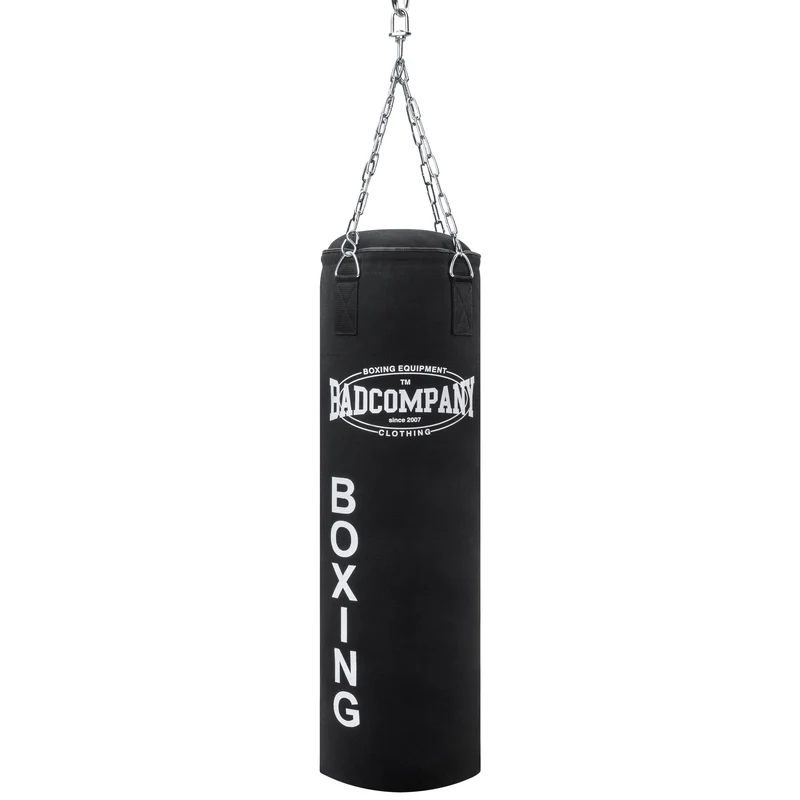 Canvas-Boxsack in schwarz mit Stahlkette