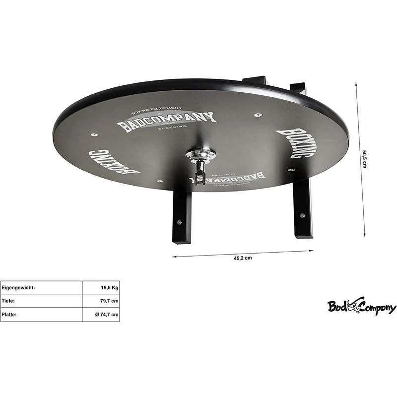 Speedball Plattform mit Vintage Leder Boxbirne medium zur Wandmontage I BCA-39