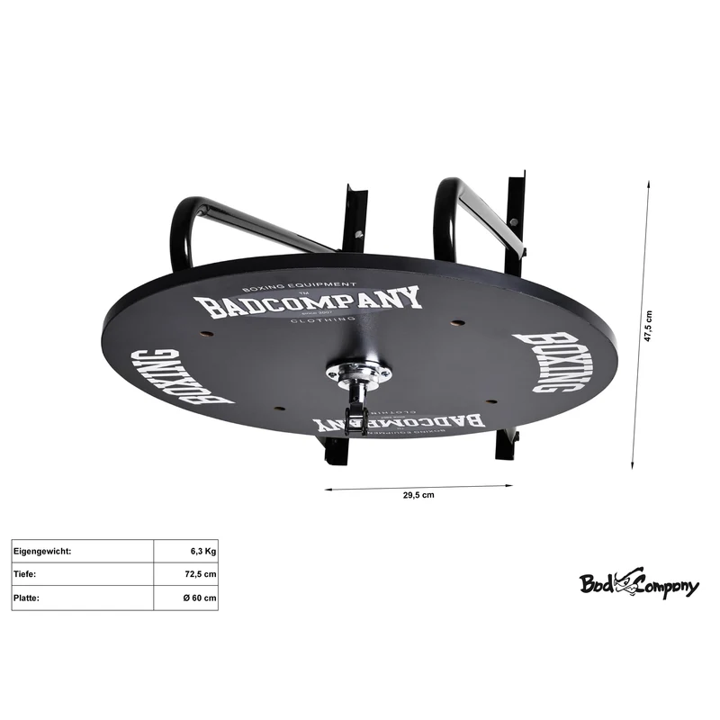 Speedball Plattform mit PU Boxbirne schwarz/gelb medium zur Wandmontage I BCA-130