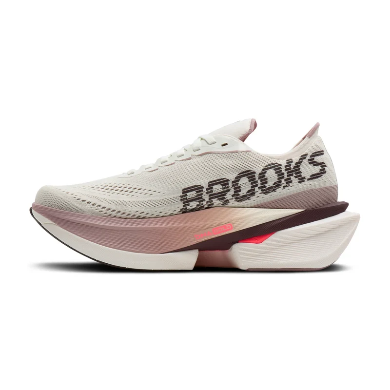 Brooks Hyperion Max 4, Laufschuhe, Damen, Coconut/Raisin/Pink