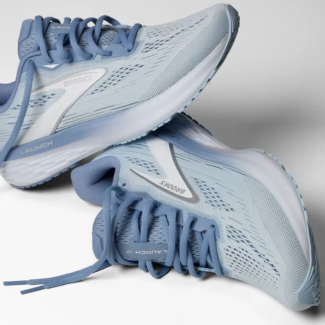 Brooks Launch 12, Laufschuh, Damen, Rainwashed/Nantucket/Chrome