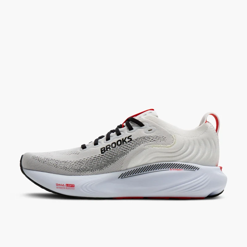 Brooks Adrenaline GTS 25, Laufschuhe, Herren, White/Black/Red