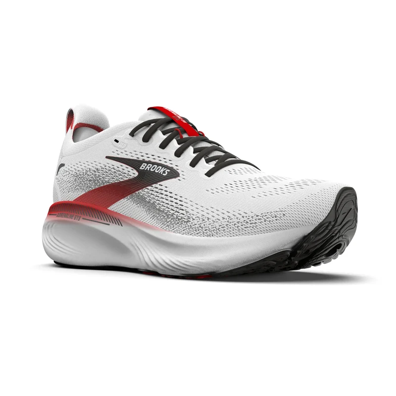 Brooks Adrenaline GTS 25, Laufschuhe, Herren, White/Black/Red