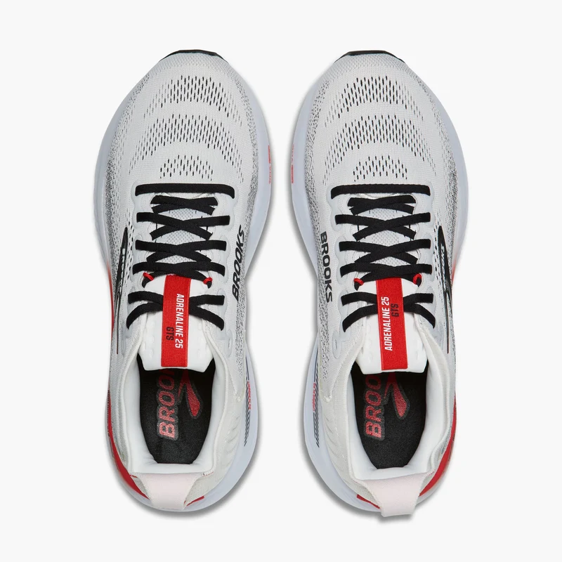 Brooks Adrenaline GTS 25, Laufschuhe, Herren, White/Black/Red