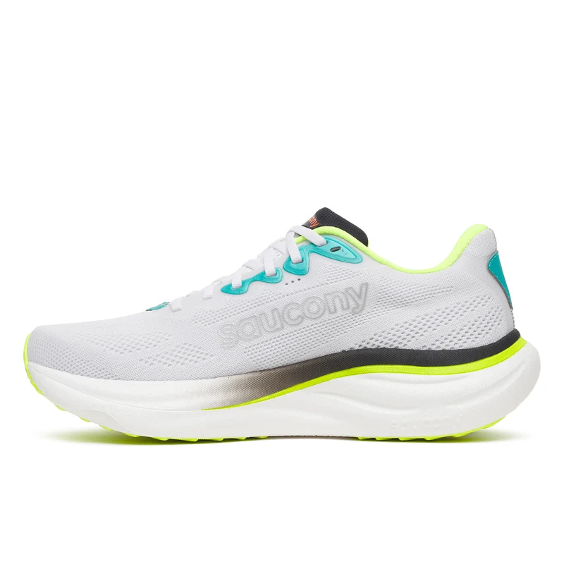 Saucony Ride 19, Laufschuh, Herren, White/Citron