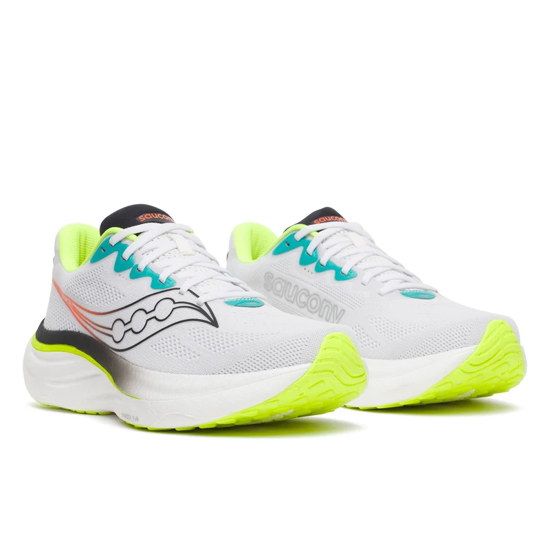 Saucony Ride 19, Laufschuh, Herren, White/Citron