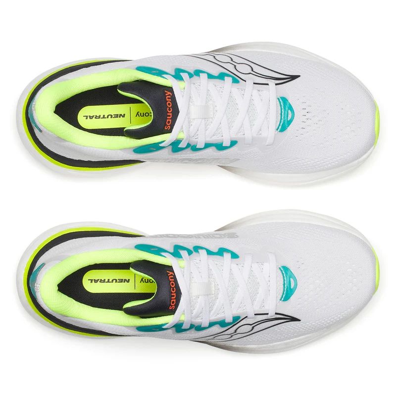 Saucony Ride 19, Laufschuh, Herren, White/Citron