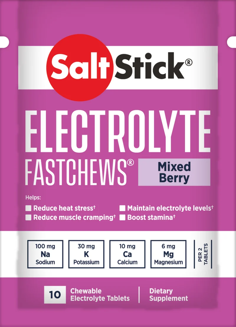 SaltStick FastChews Mixed Berry, Elektrolyt-Kautabletten, 10Stück, 16g