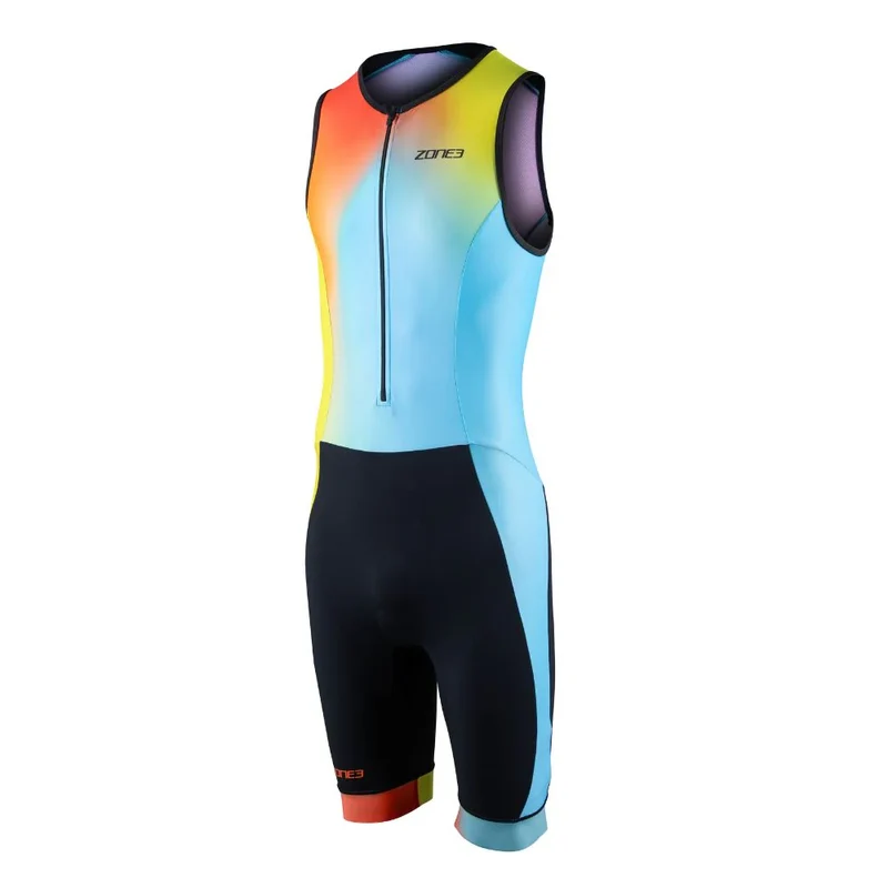 Zone3 Men's Activate Plus Sleeveless Trisuit, Neon/Black