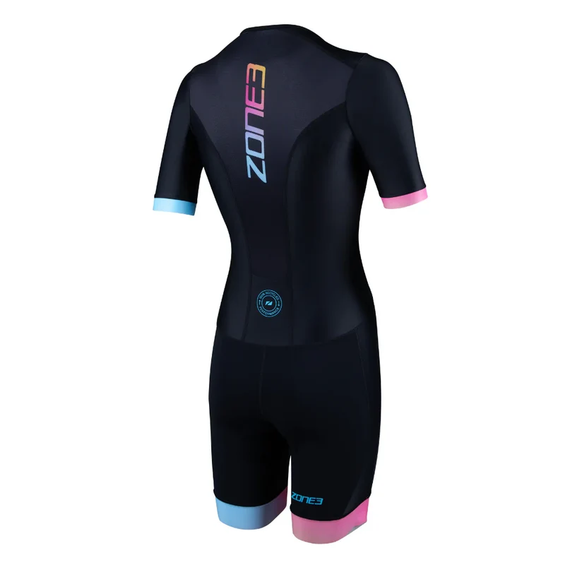 Zone3 Activate Plus, Short Sleeve Trisuit, Kurzarm, Damen, Black/Neon
