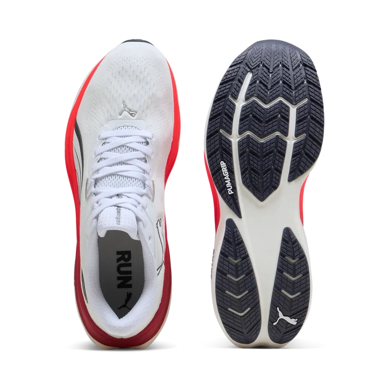 Puma Electrify Nitro 5, Laufschuhe, Herren, PUMA White/Ultra Red