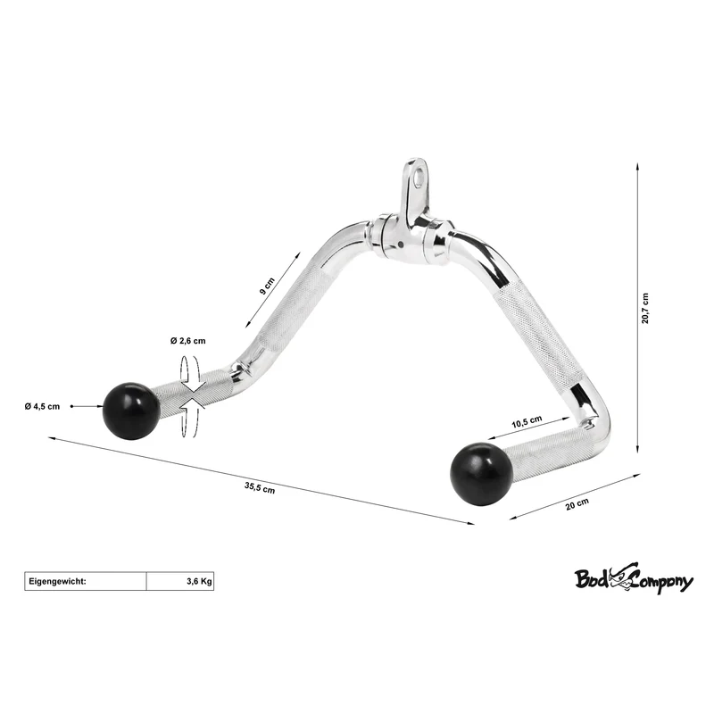 Breiter Rudergriff, Multi Griff mit Bumper-Ballen