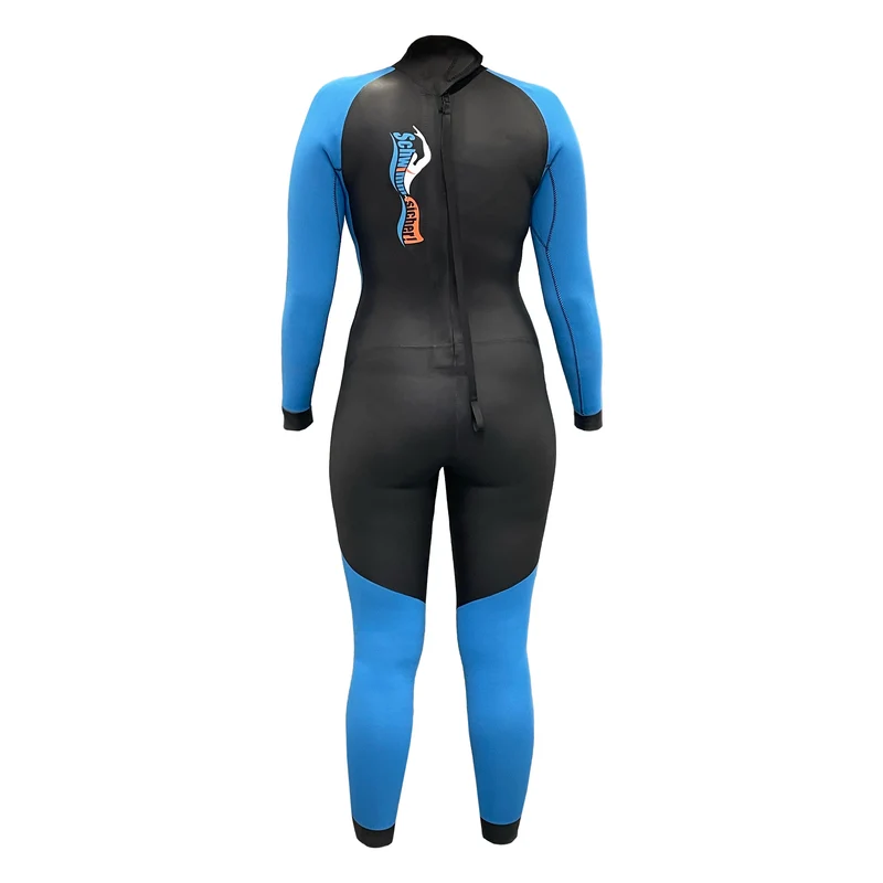 schwimm-sicher.de Essential Openwater Wetsuit, Neoprenanzug, Damen, schwarz/blau