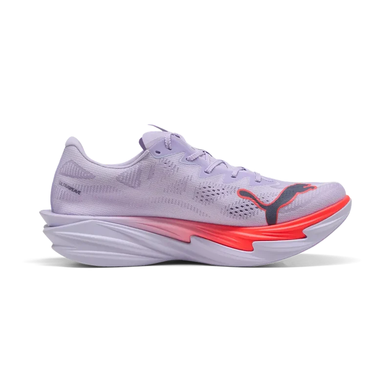 Puma Deviate Nitro Elite 4, Laufschuh, Herren, Light Lavender/Ultra Red/Inky Depths