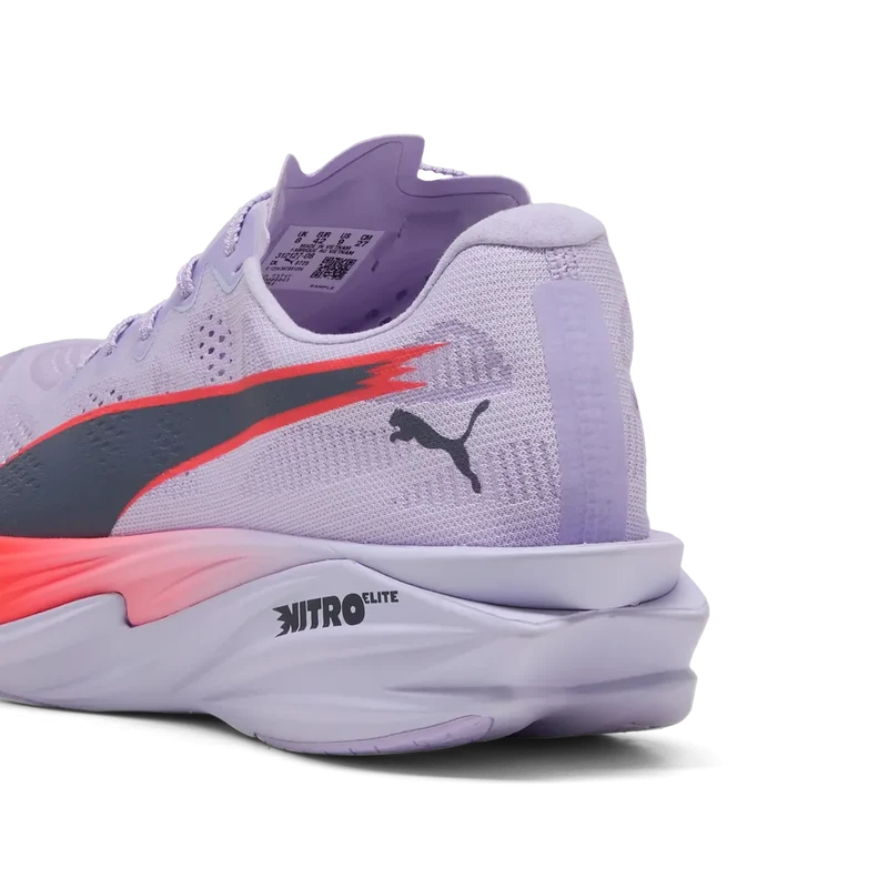 Puma Deviate Nitro Elite 4, Laufschuh, Herren, Light Lavender/Ultra Red/Inky Depths