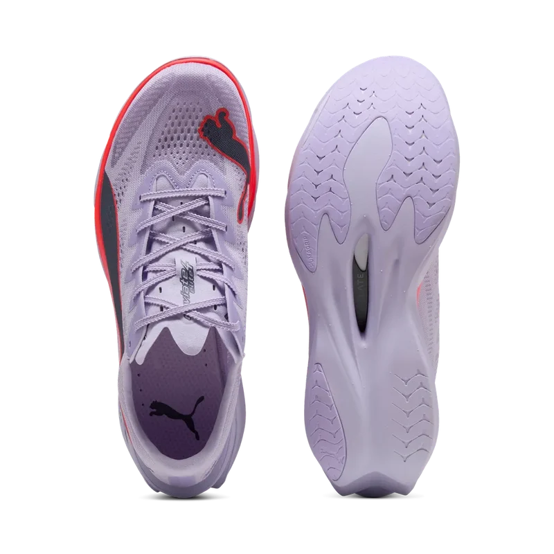 Puma Deviate Nitro Elite 4, Laufschuh, Herren, Light Lavender/Ultra Red/Inky Depths