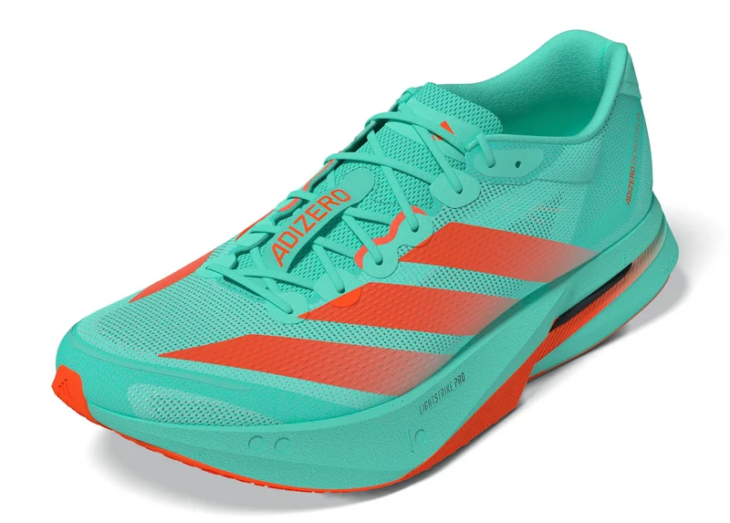 Adidas ADIZERO BOSTON 13, Laufschuh, Herrren, Flash Aqua/Impact Orange/Iron Metallic