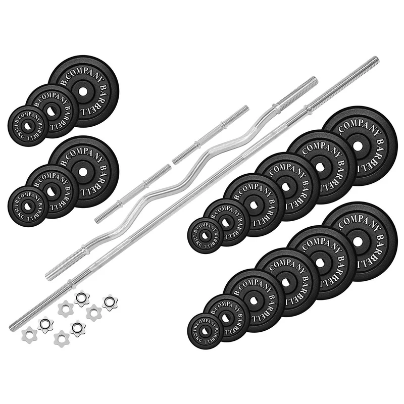 Guss Hantel-Set 145,5 Kg Langhantel SZ-Hantel Gewichte Hanteln