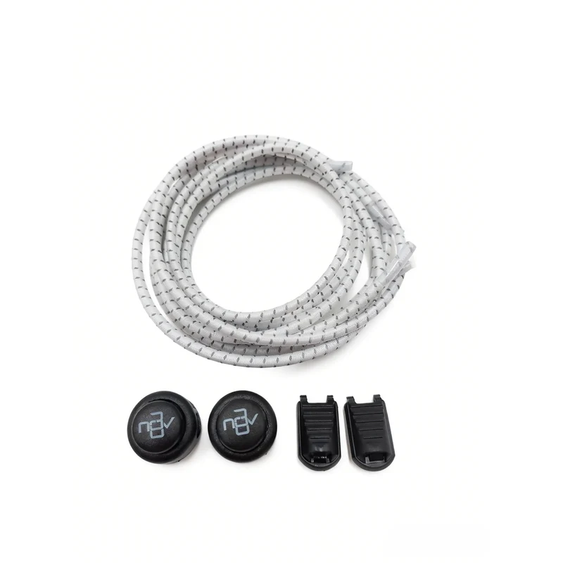 Trinovate Essential Speed Laces, elastische Schnürsenkel, Arctic White