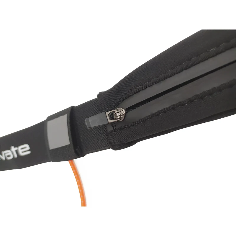 Trinovate Race Belt with Lycra Pocket Ultra Edition, Startnummernband mit Tasche, Midnight Black