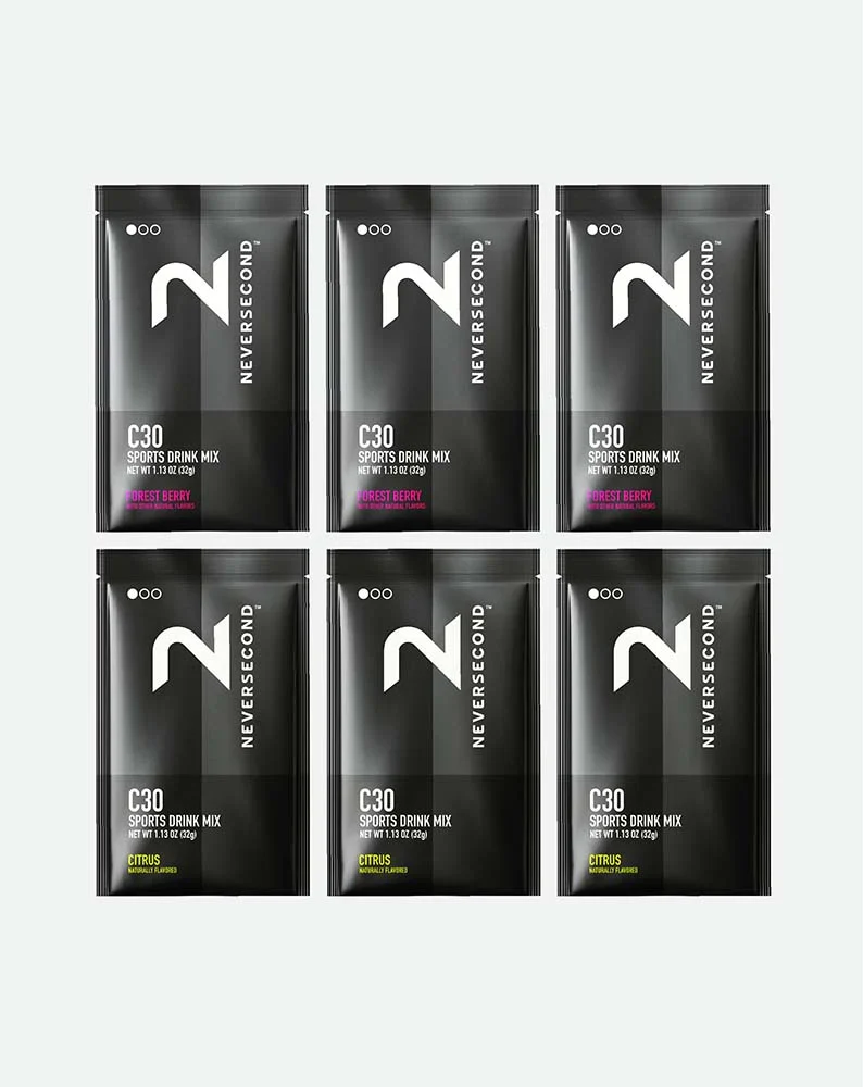 Neversecond™ C30 Sports Drink Varity Pack, 6-er Pack, Forest Berry/Citrus, je 32g