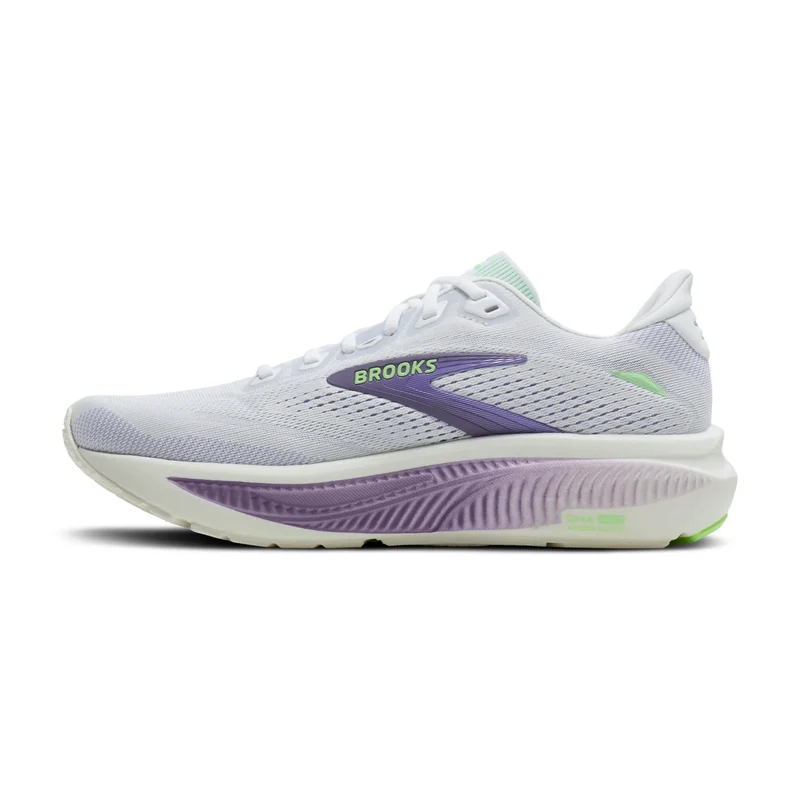 Brooks Ghost 18, Laufschuh, Damen, White/Purple Hebe/Green