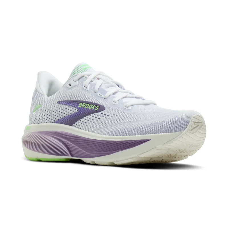 Brooks Ghost 18, Laufschuh, Damen, White/Purple Hebe/Green