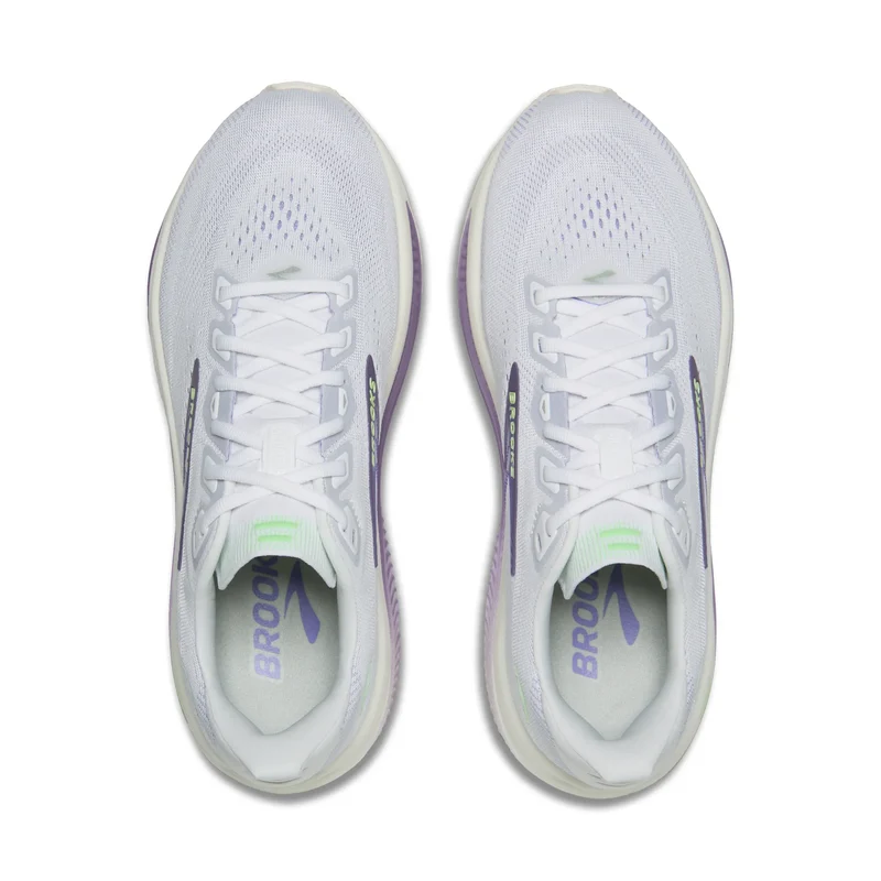 Brooks Ghost 18, Laufschuh, Damen, White/Purple Hebe/Green