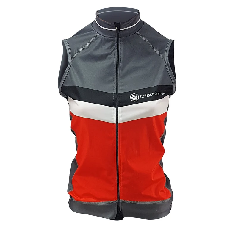 triathlon.de Elite Radweste, Damen, schwarz/grau/rot
