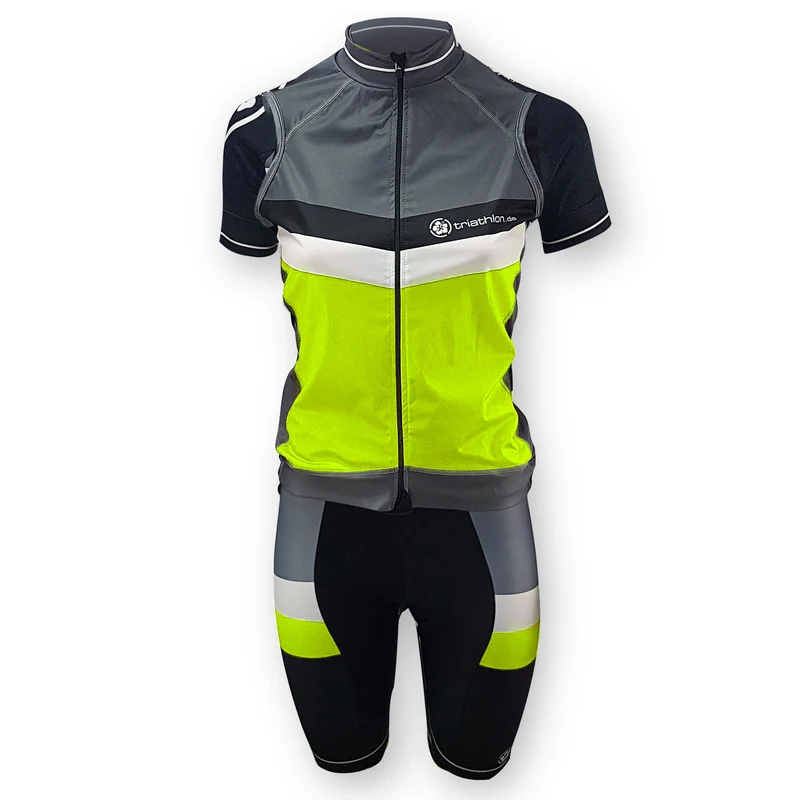 triathlon.de Elite Radweste, Damen, schwarz/grau/gelb