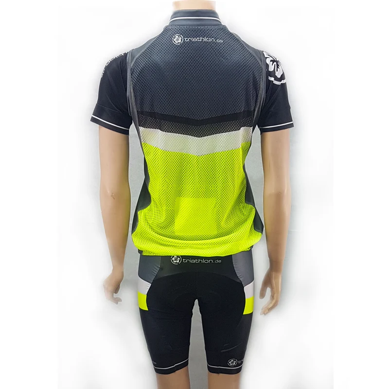 triathlon.de Elite Radweste, Damen, schwarz/grau/gelb