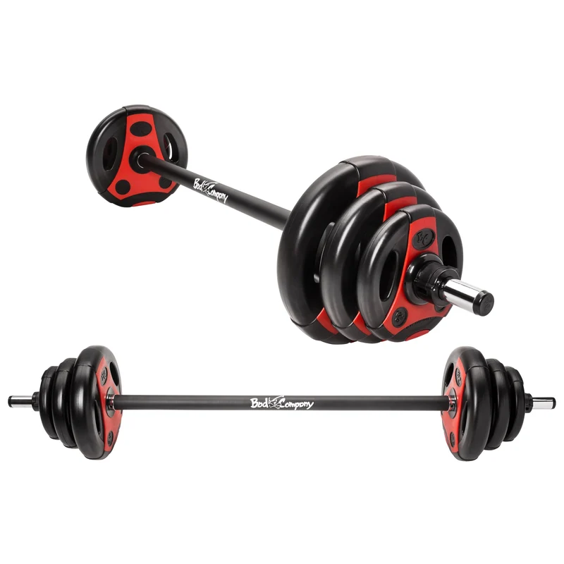 Aerobic Langhantel-Set 19 kg schwarz/rot