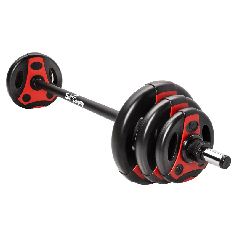 Aerobic Langhantel-Set 19 kg schwarz/rot
