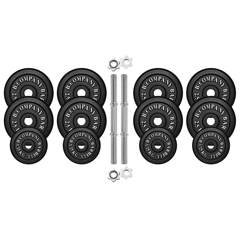 Guss Kurzhantel-Set 30 kg (2x15) Hantelscheiben Hantelset