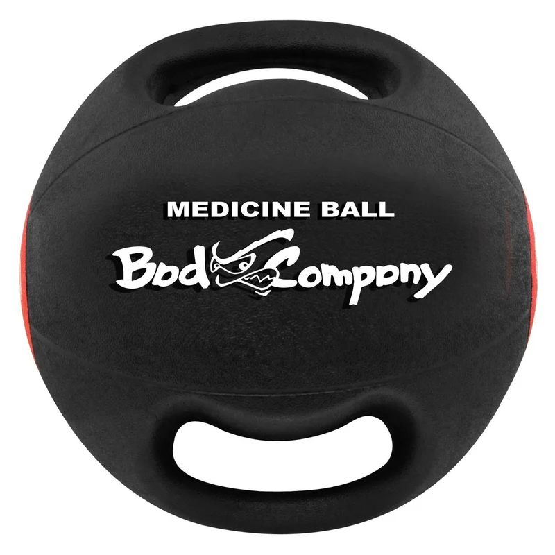 Medizinball mit Doppelgriff aus Gummi 4 kg