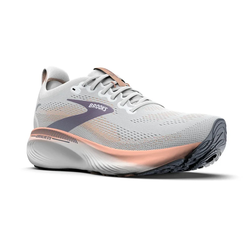 Brooks Adrenaline GTS 25, Laufschuh, Damen, Oyster Mushroom/Peach/Grape