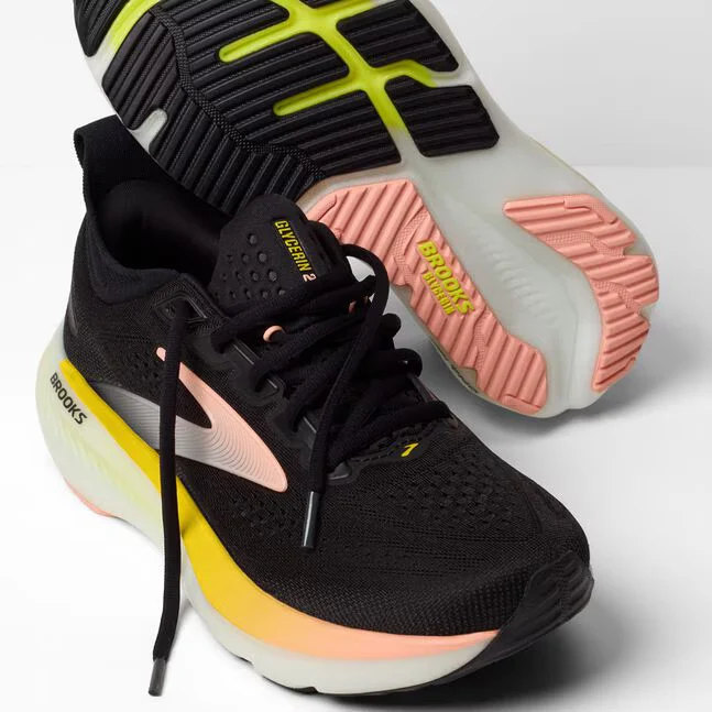 Brooks Glycerin 23, Laufschuh, Damen, Black/Peach/Nightlife