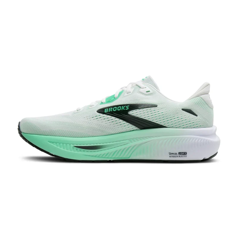 Brooks Ghost 18, Laufschuhe, Herren, White/Spring Bud/Spruce