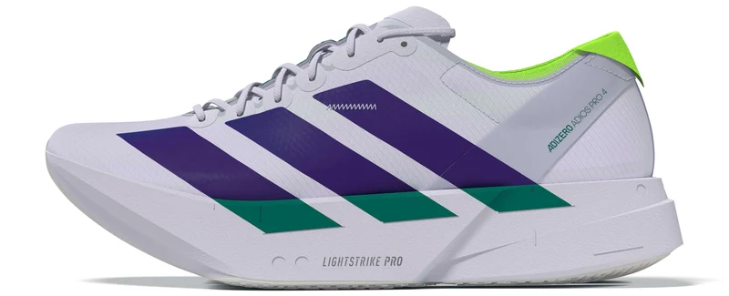 Adidas ADIZERO ADIOS PRO 4, Laufschuh, Herren, Frozen Purple/Solar Purple/Signal Green