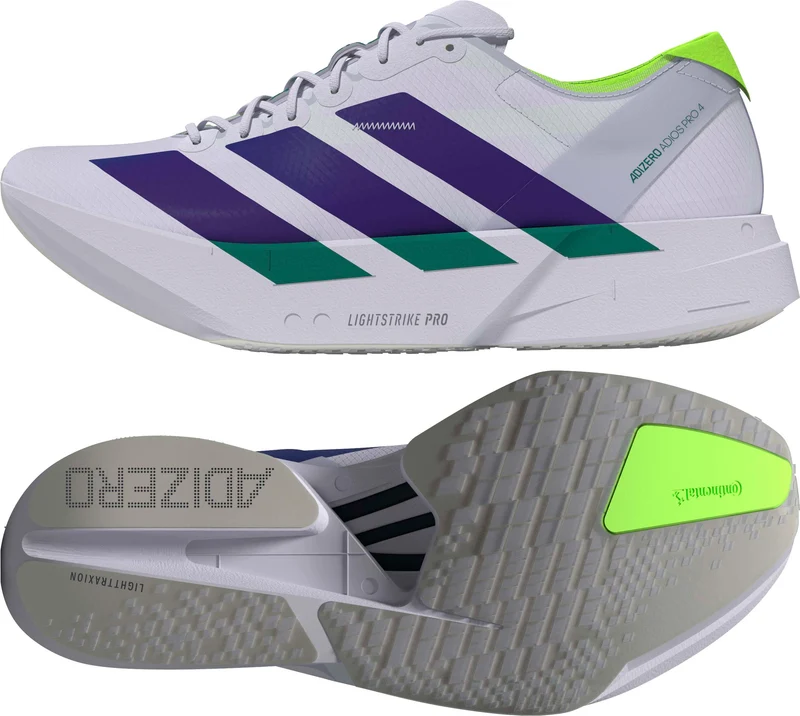 Adidas ADIZERO ADIOS PRO 4, Laufschuh, Herren, Frozen Purple/Solar Purple/Signal Green
