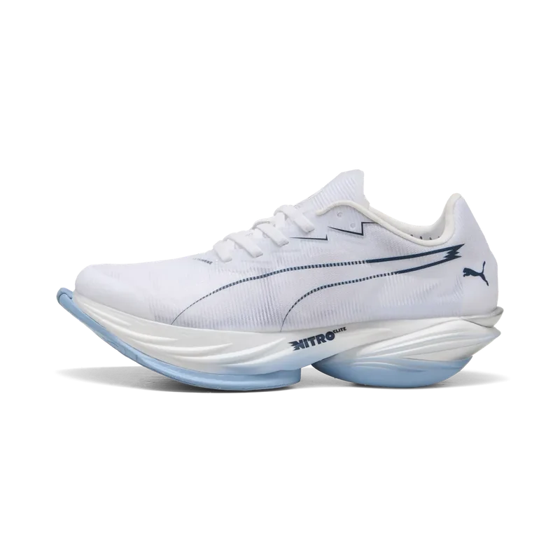 Puma FAST-R NITRO™Elite 3, Laufschuhe, Damen, PUMA White/Chambray Blue