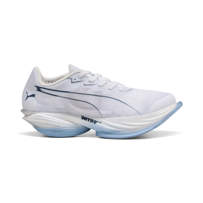 Puma FAST-R NITRO™Elite 3, Laufschuhe, Damen, PUMA White/Chambray Blue