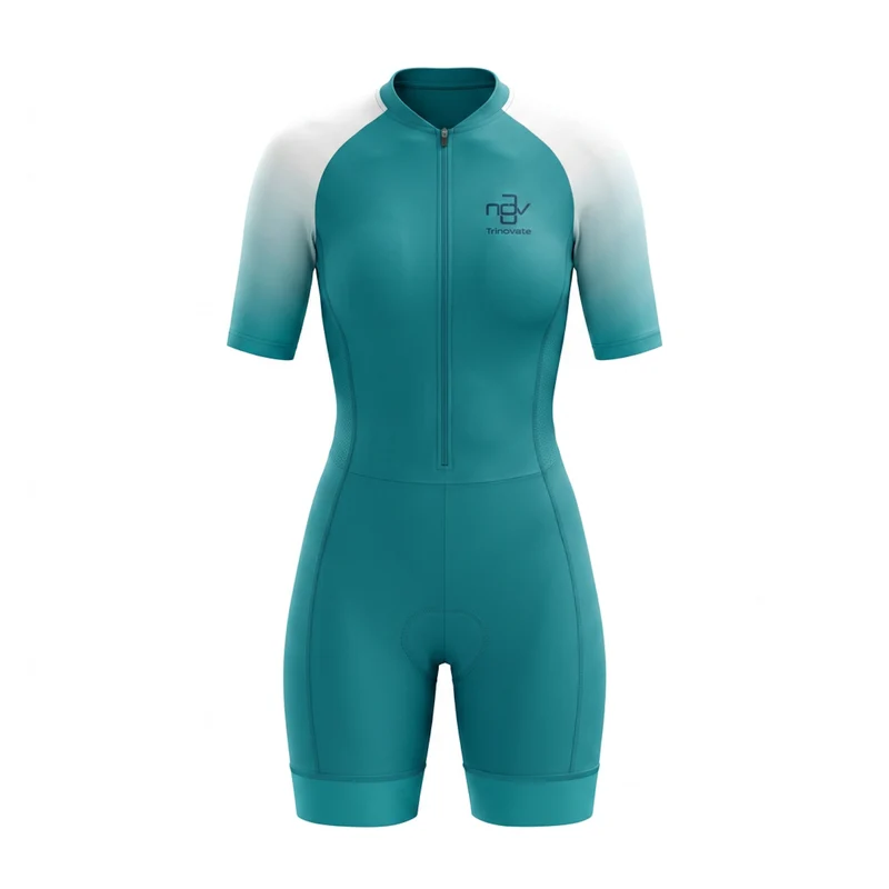 Trinovate Elite Aero Trisuit Sleeved, Turquoise Rush, Damen