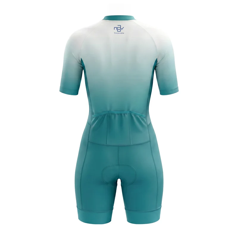 Trinovate Elite Aero Trisuit Sleeved, Turquoise Rush, Damen
