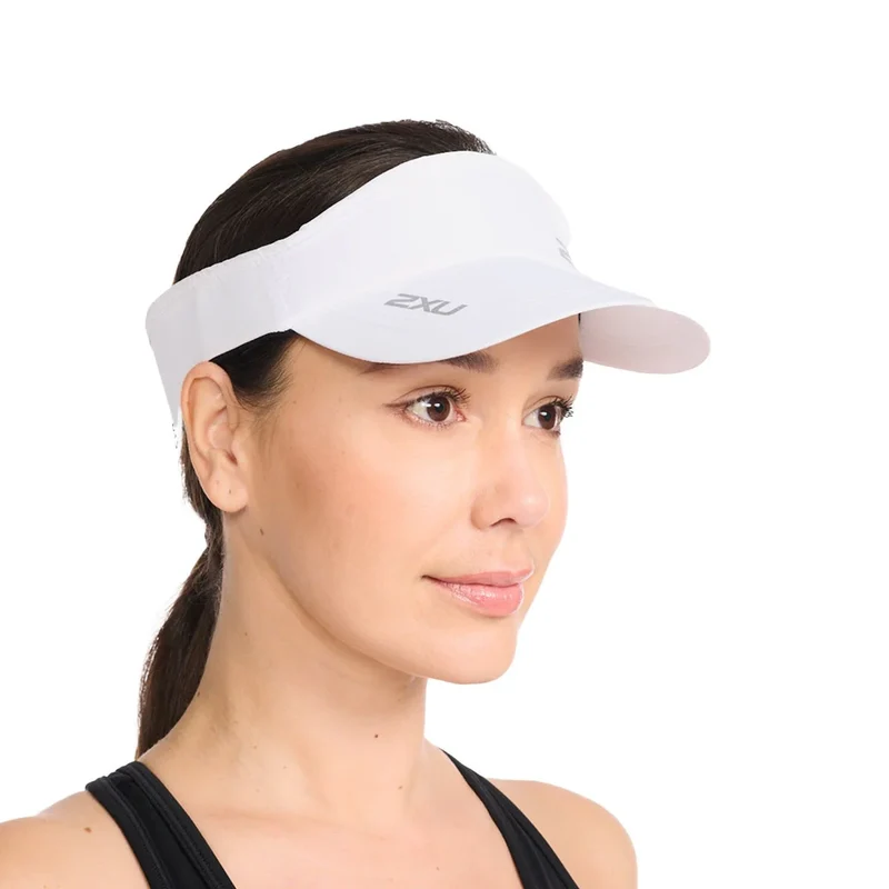 2XU Run Visor Unisex, Weiß, B - Ware, kein Umtausch