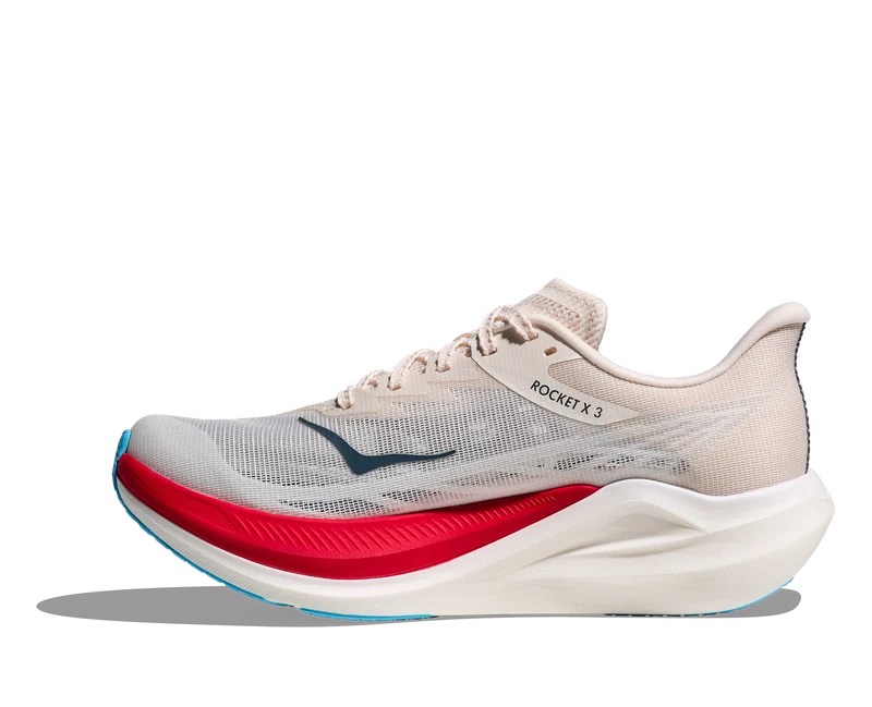 Hoka Rocket X 3, Laufschuh, unisex, Alabaster/Frost