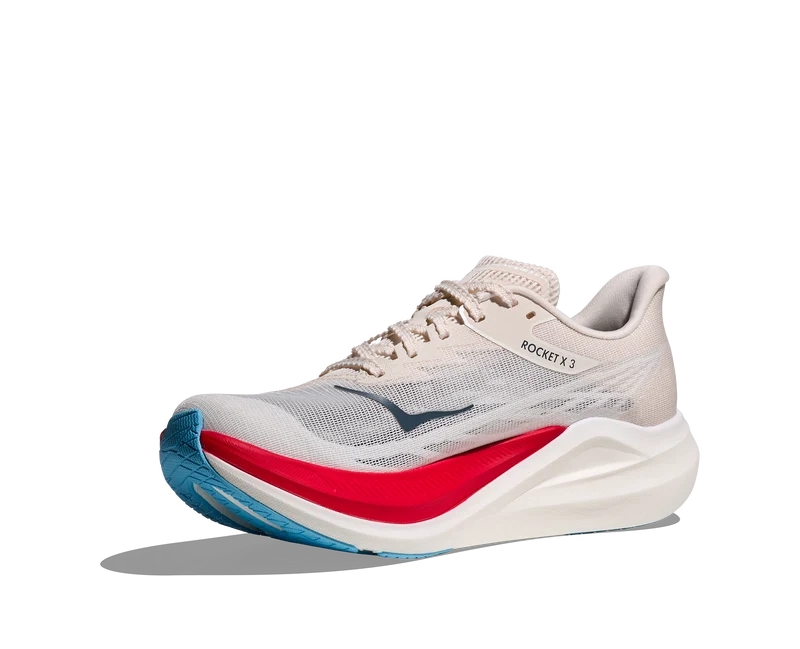 Hoka Rocket X 3, Laufschuh, unisex, Alabaster/Frost