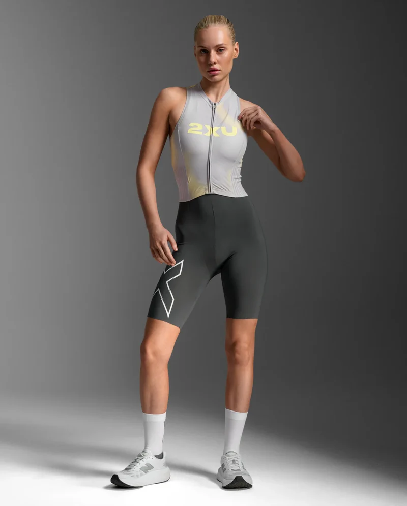 2XU Light Speed React Trisuit, Damen, Lemon Ice/Jupiter